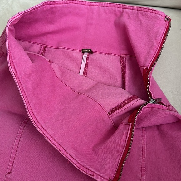 Free People Pink Denim Mini Skirt - Picture 5 of 5